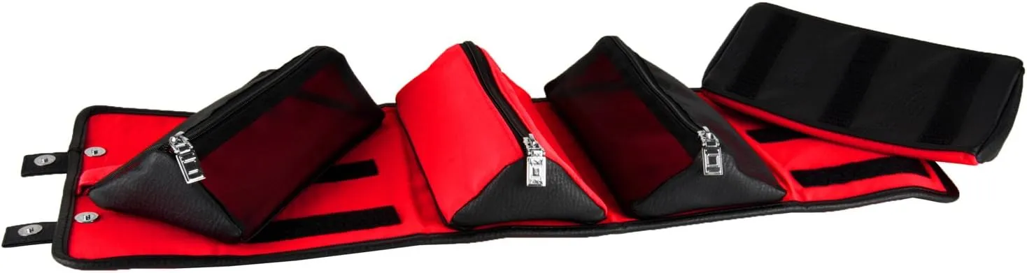 Compact Foldable Travel Toiletry Kit Bag with 4 Removable Pouches, Dopp Kit Bathroom Bag for Cosmetic, Makeup, Personal Hygiene Items, Washkit