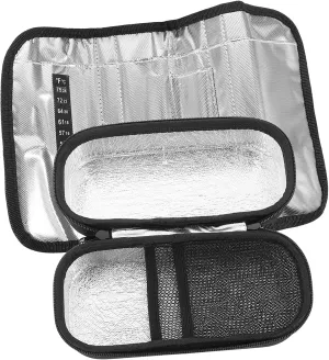 Cooler Pack Insulated Pouch Storage Bag Insulation Bag Washable Bag Convenient Organizer Medicine Bag Waterproof Oxford Cloth Black