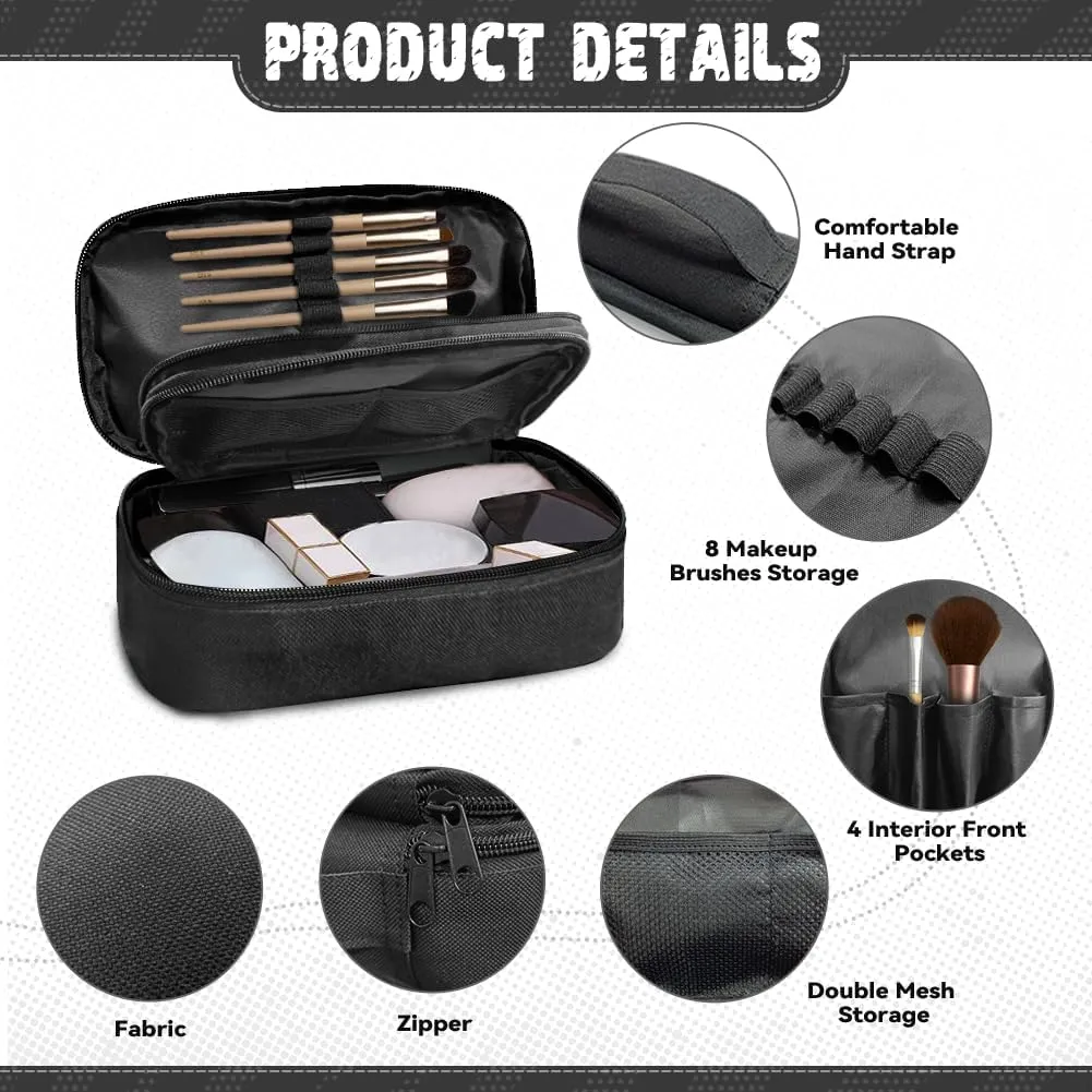 Cosmetic Bags for Women Small Makeup Bag for Purse Bunny Floral Make Up Bags with Divider Lightweight Makeup Bags for Women Travel Essentials Cosmetic Brush Bags