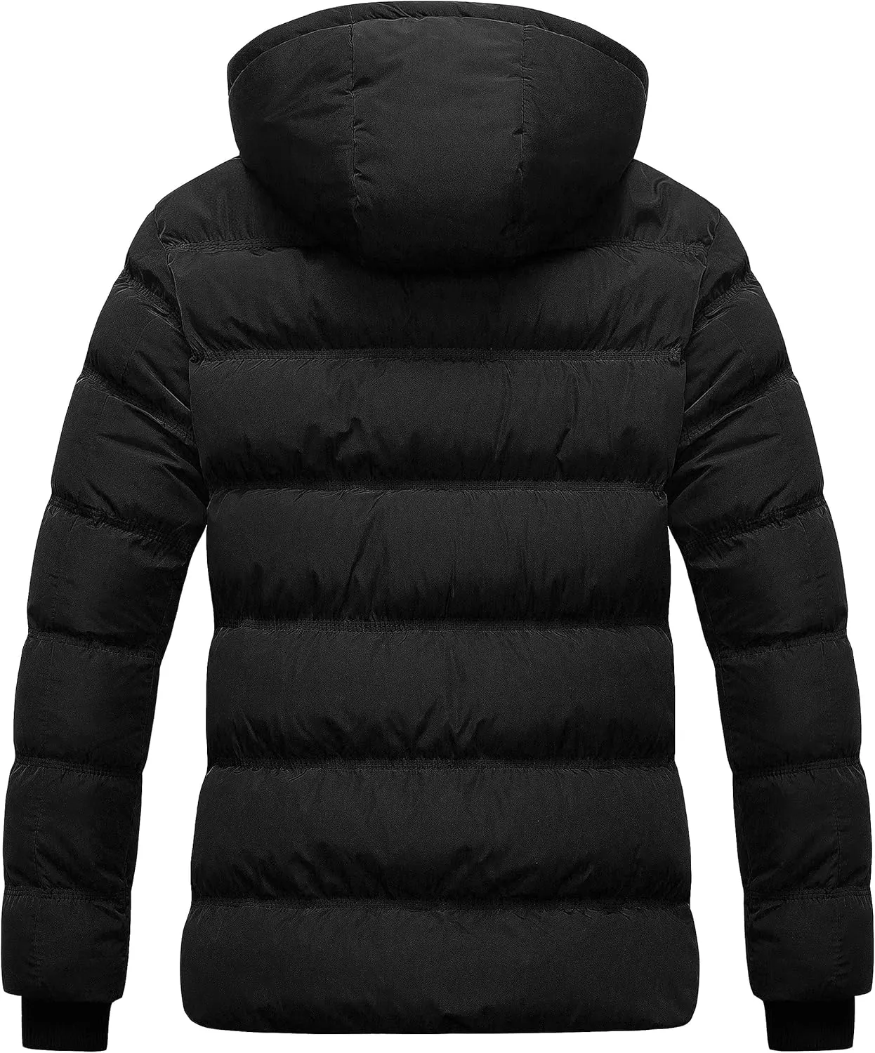 CREATMO US Women's Warm Winter Coat Waterproof Ski Jacket Padded Puffy Overcoat With Detachable Hood