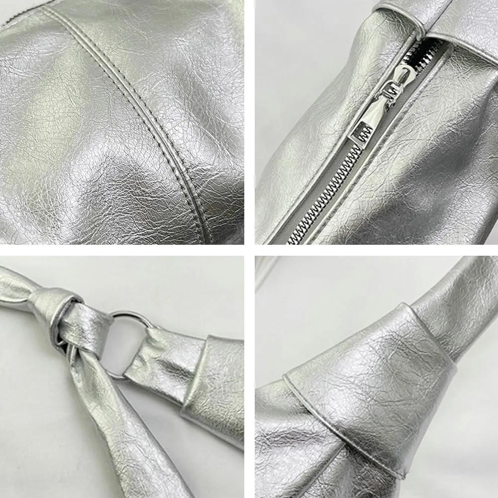Crescent Hobo Bags for Women Vegan Leather Shoulder Bag Purse Trendy Dumplingg Bag Slouchy Crossbody Bags