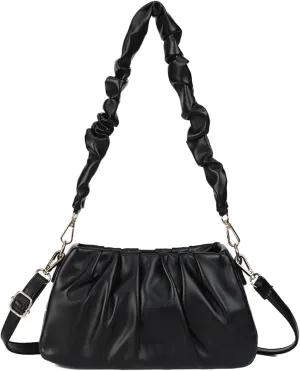 Crossbody Bags for Women Cloud Design Hobo Bags Cute Ruched Shoulder Bag Small Mini Clutch Purses Vegan Leather Bag