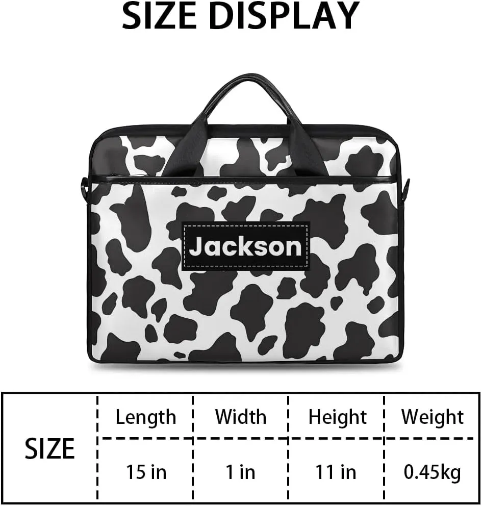 Custom Name Camouflage Laptop Bags for Men Women, Personalized Text Laptop Case Computer Bags for Work, 15 Inch