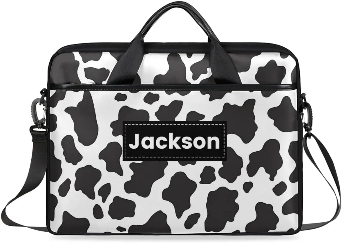 Custom Name Camouflage Laptop Bags for Men Women, Personalized Text Laptop Case Computer Bags for Work, 15 Inch