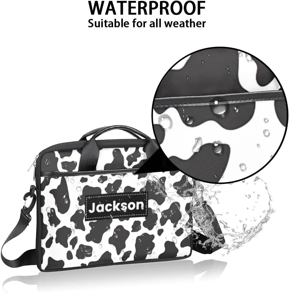 Custom Name Camouflage Laptop Bags for Men Women, Personalized Text Laptop Case Computer Bags for Work, 15 Inch