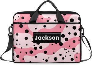 Custom Name Camouflage Laptop Bags for Men Women, Personalized Text Laptop Case Computer Bags for Work, 15 Inch