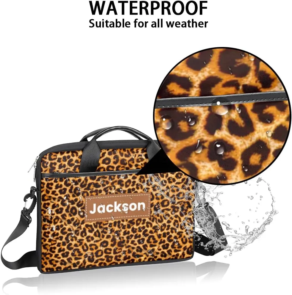 Custom Name Camouflage Laptop Bags for Men Women, Personalized Text Laptop Case Computer Bags for Work, 15 Inch