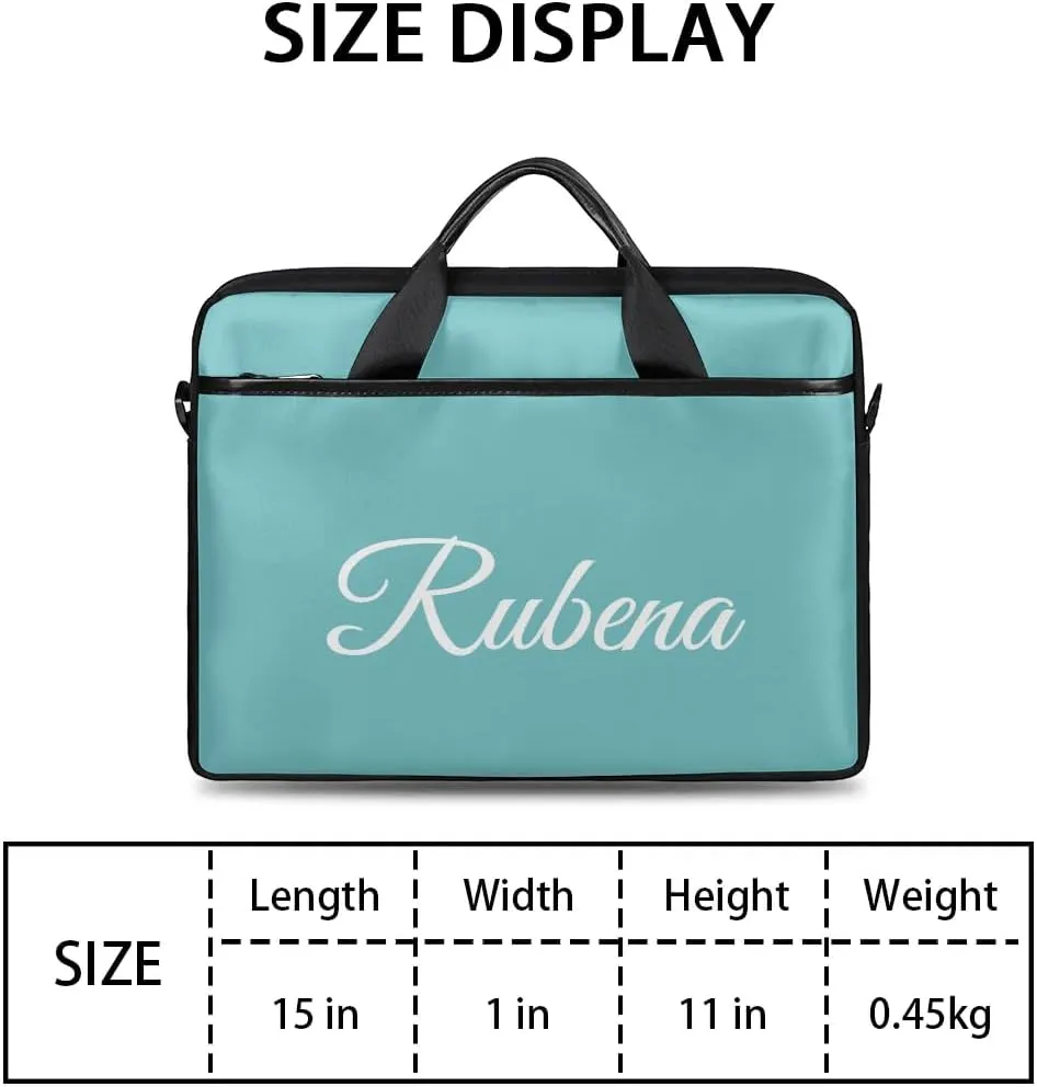 Custom Name Laptop Bags for Women Men, Personalized Text Laptop Case Shoulder Bag,Computer Bags for Work