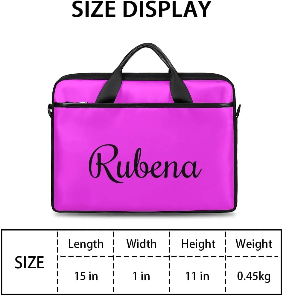 Custom Name Laptop Bags for Women Men, Personalized Text Laptop Case Shoulder Bag,Computer Bags for Work