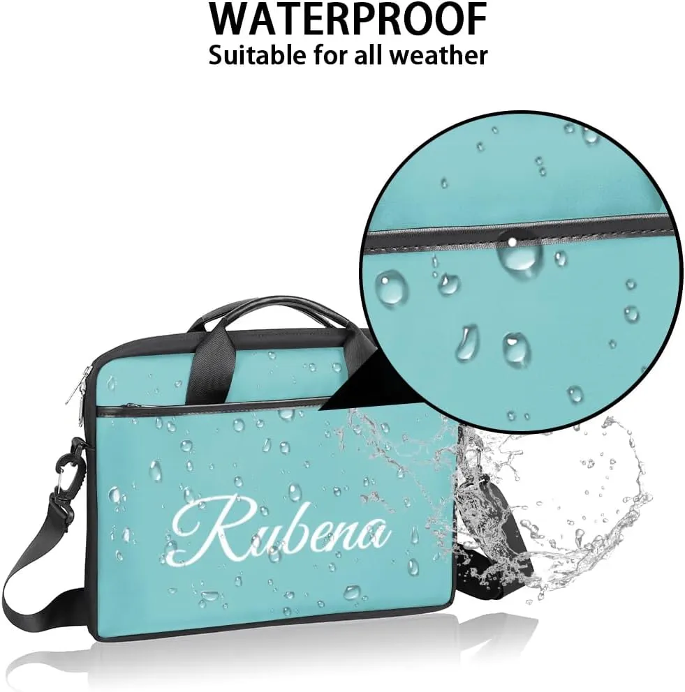 Custom Name Laptop Bags for Women Men, Personalized Text Laptop Case Shoulder Bag,Computer Bags for Work