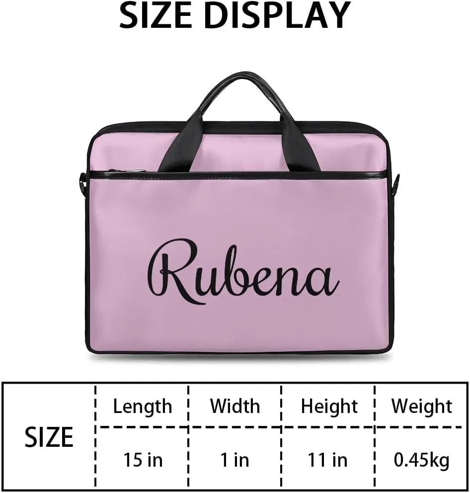 Custom Name Laptop Bags for Women Men, Personalized Text Laptop Case Shoulder Bag,Computer Bags for Work