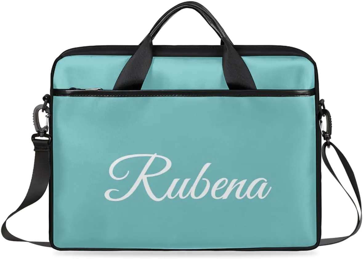 Custom Name Laptop Bags for Women Men, Personalized Text Laptop Case Shoulder Bag,Computer Bags for Work