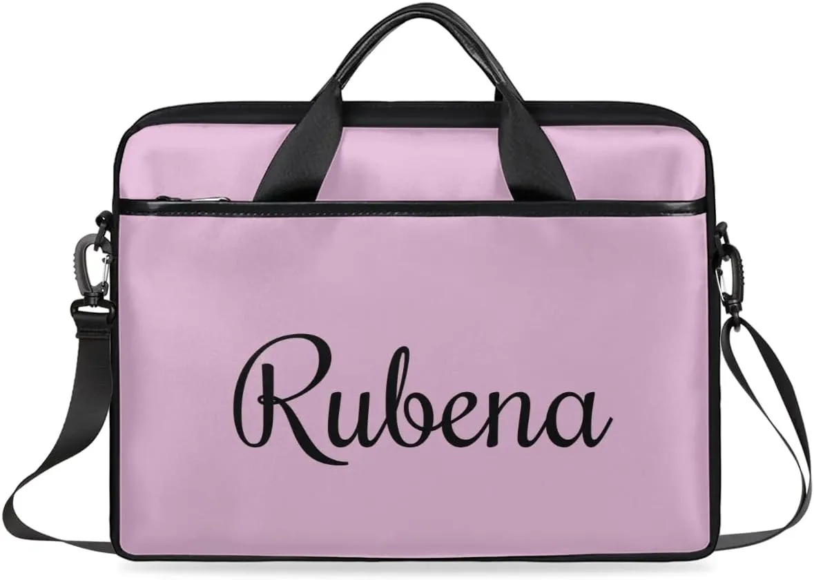 Custom Name Laptop Bags for Women Men, Personalized Text Laptop Case Shoulder Bag,Computer Bags for Work