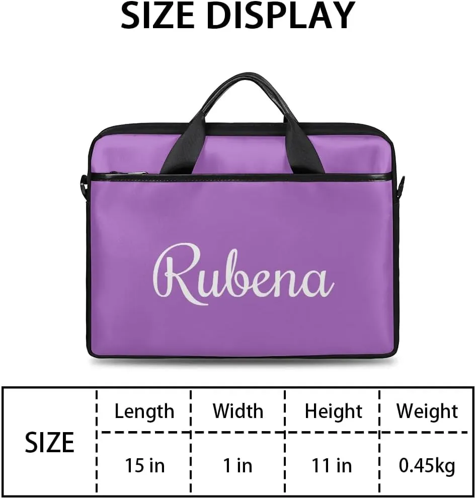 Custom Name Laptop Bags for Women Men, Personalized Text Laptop Case Shoulder Bag,Computer Bags for Work