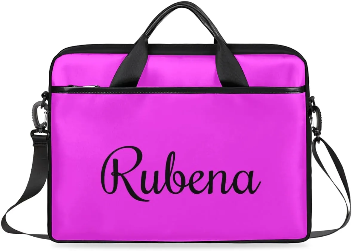 Custom Name Laptop Bags for Women Men, Personalized Text Laptop Case Shoulder Bag,Computer Bags for Work