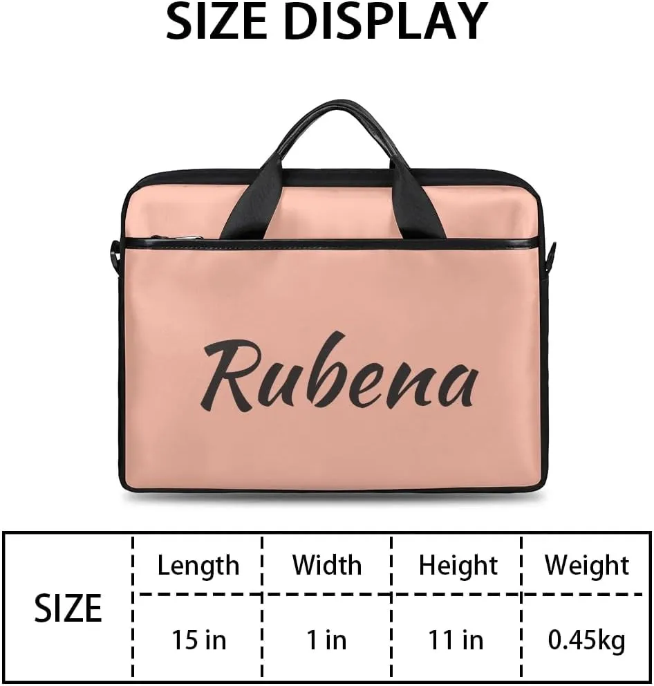 Custom Name Laptop Bags for Women Men, Personalized Text Laptop Case Shoulder Bag,Computer Bags for Work