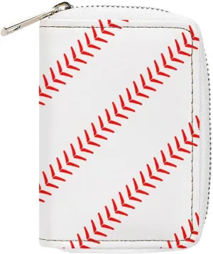 Cute Baseball Portable And Compact Leather Card Bag