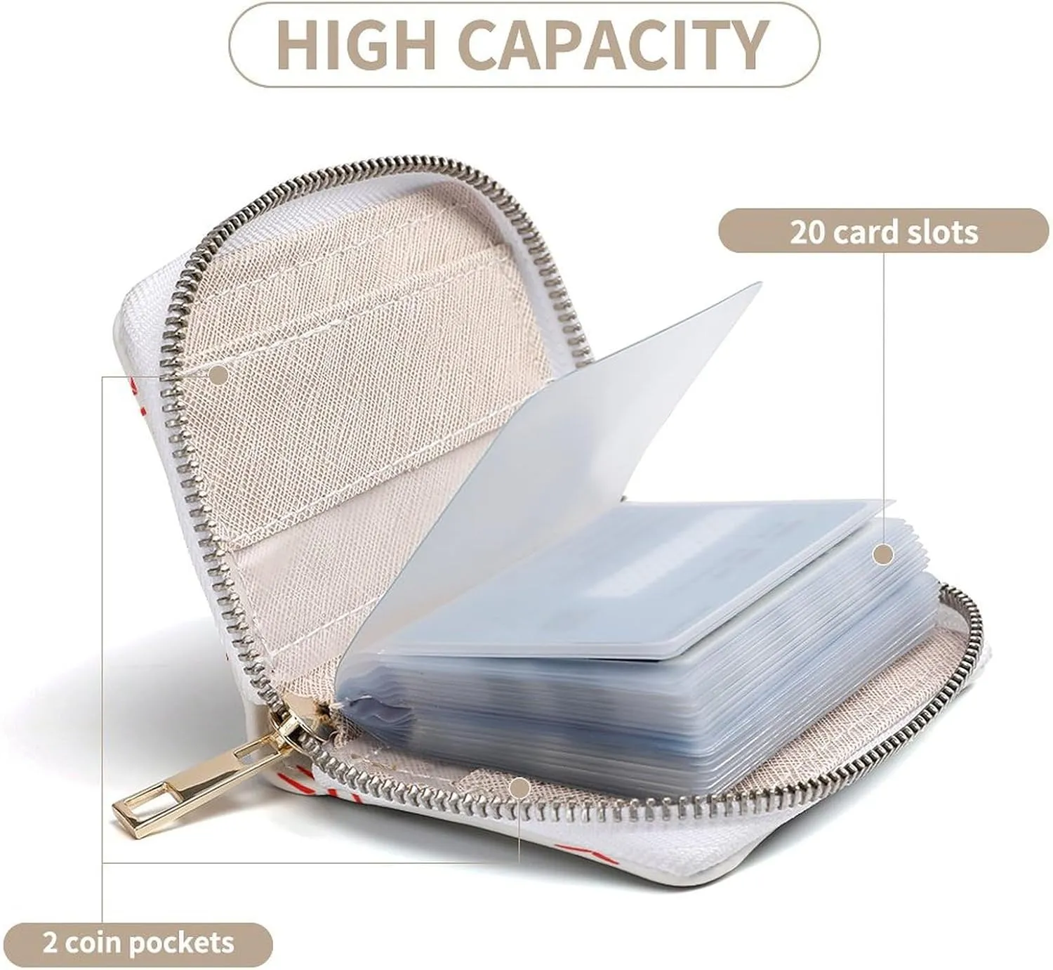Cute Baseball Portable And Compact Leather Card Bag