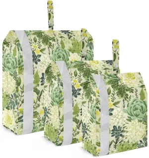 Cute Succulents Green Packing Cubes for Travel 3 Set Travel Organizer Bags Luggage Bags for Vacation Clothes