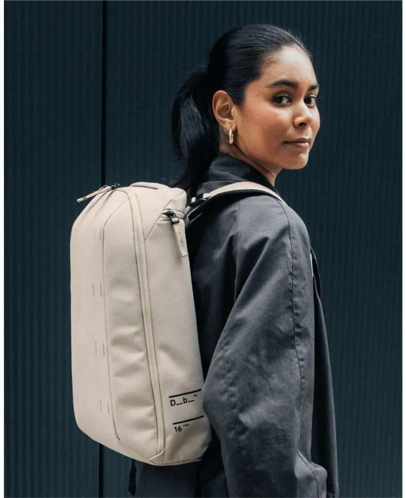 Db Journey Freya Backpack - Compact Travel Backpack for Women with Laptop Compartment for Work & Gym, Luggage Backpack with Roller Bag Hook-Up, 16L - Fogbow Beige