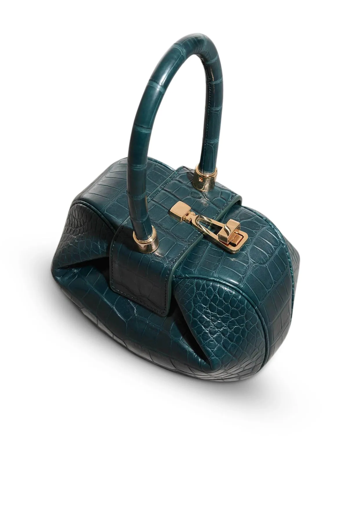 Demi Bag in Green Crocodile Leather