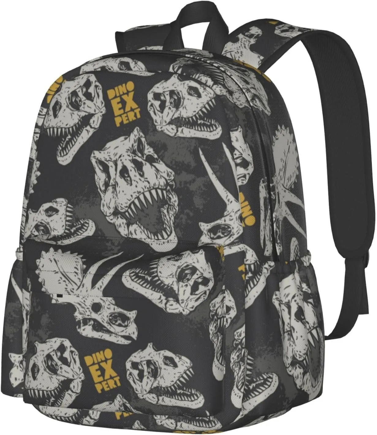 Dinosaur Skull Large Capacity Backpack Lightweight Personalized Laptop Bag Tablet Travel School Bag with Multiple Pockets
