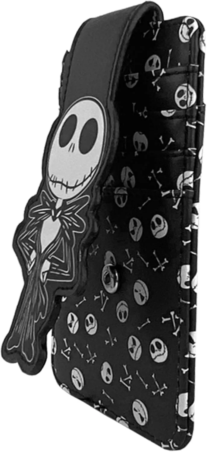 Disney Card Holder Wallet Slim Compact (Jack Skellington Black)