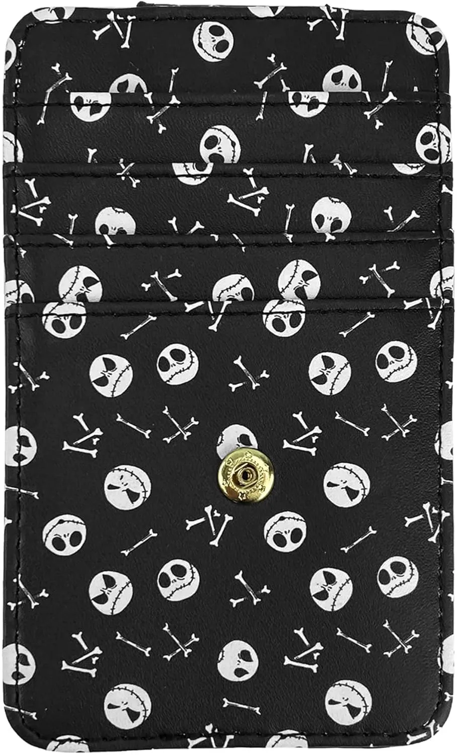 Disney Card Holder Wallet Slim Compact (Jack Skellington Black)