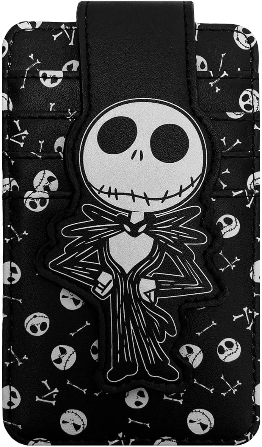 Disney Card Holder Wallet Slim Compact (Jack Skellington Black)