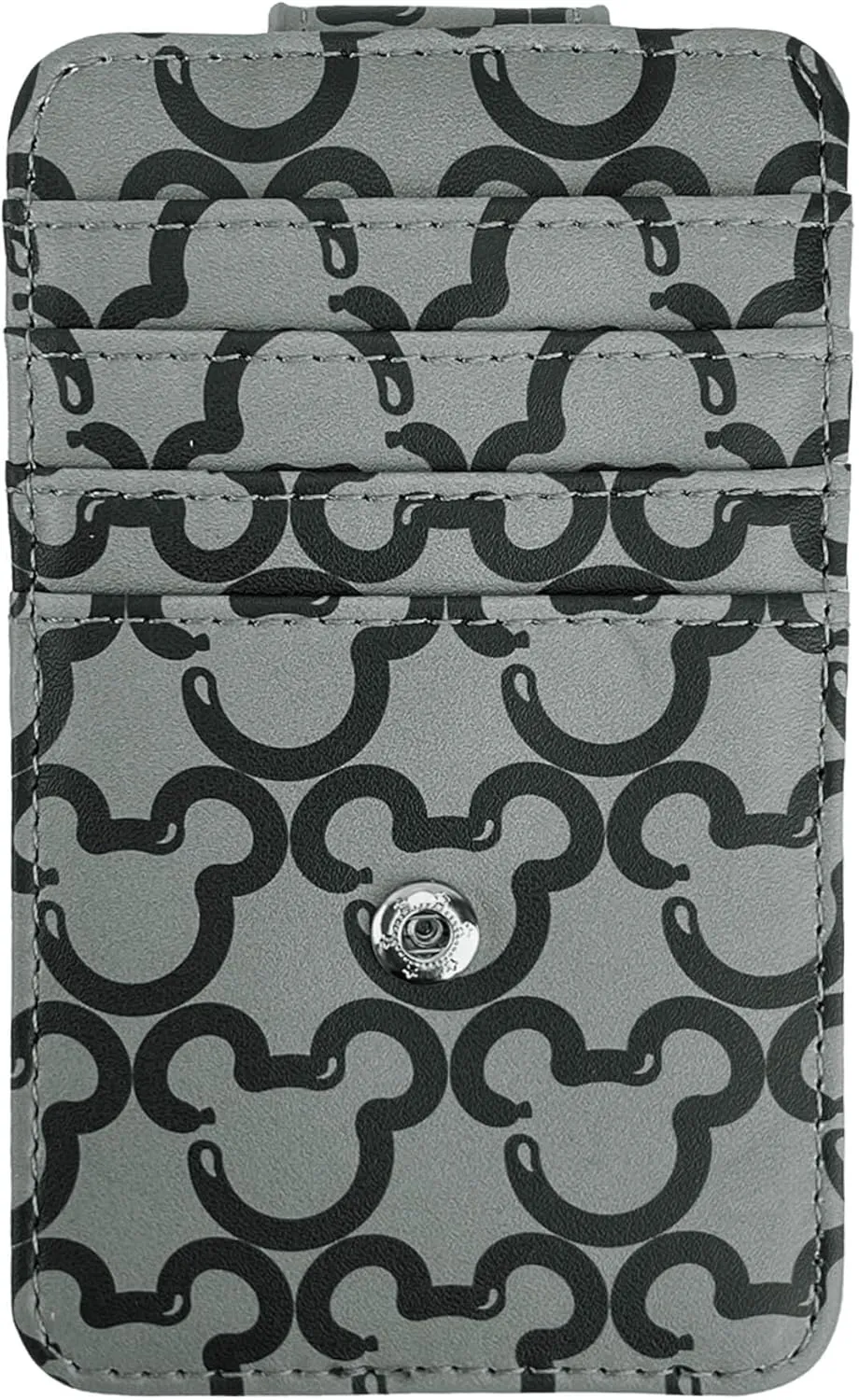 Disney Card Holder Wallet Slim Compact (Mickey Mouse Gray)