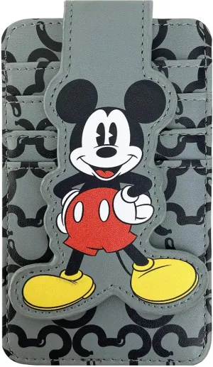 Disney Card Holder Wallet Slim Compact (Mickey Mouse Gray)