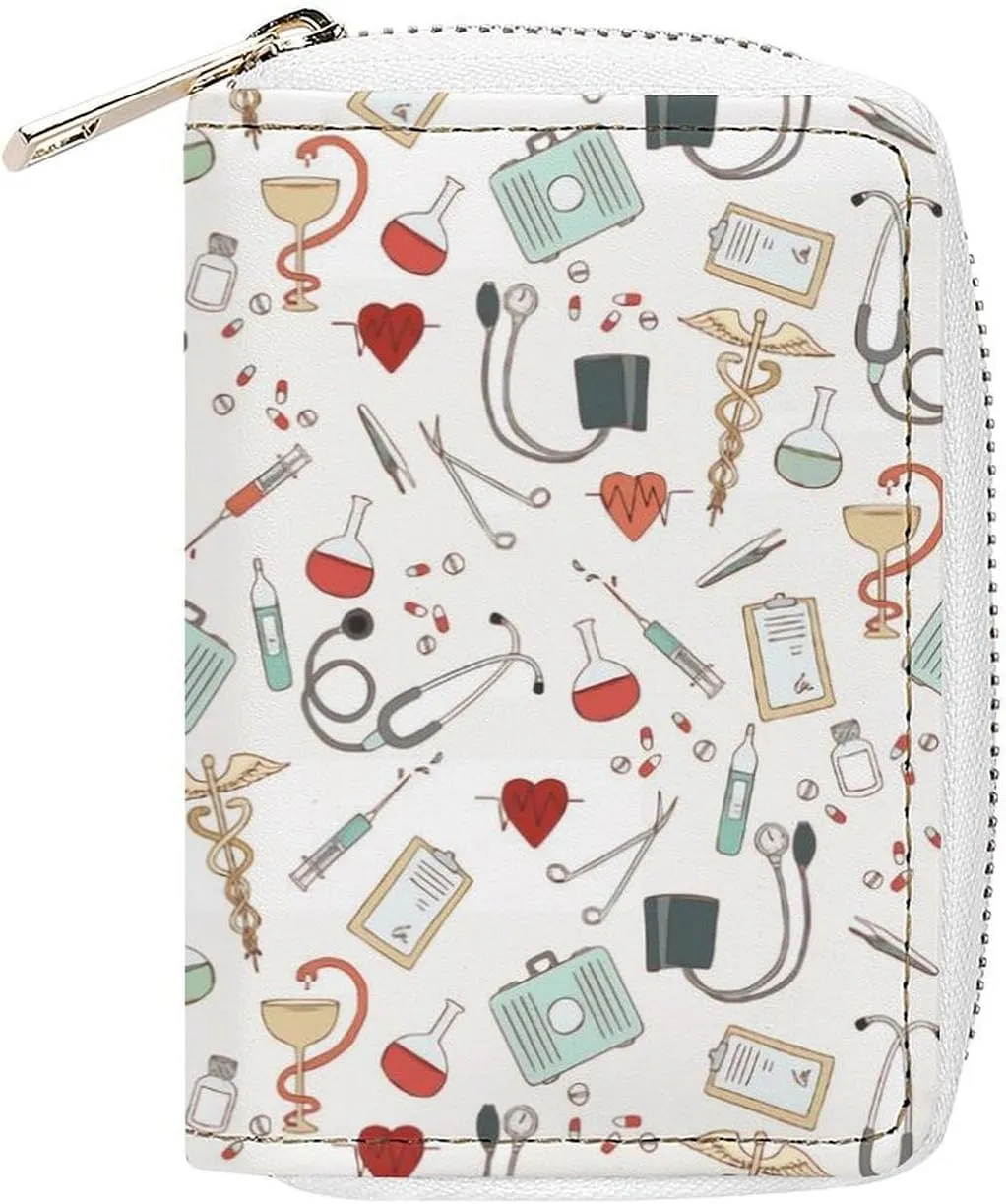 Doctor Nurse Portable And Compact Leather Card Bag