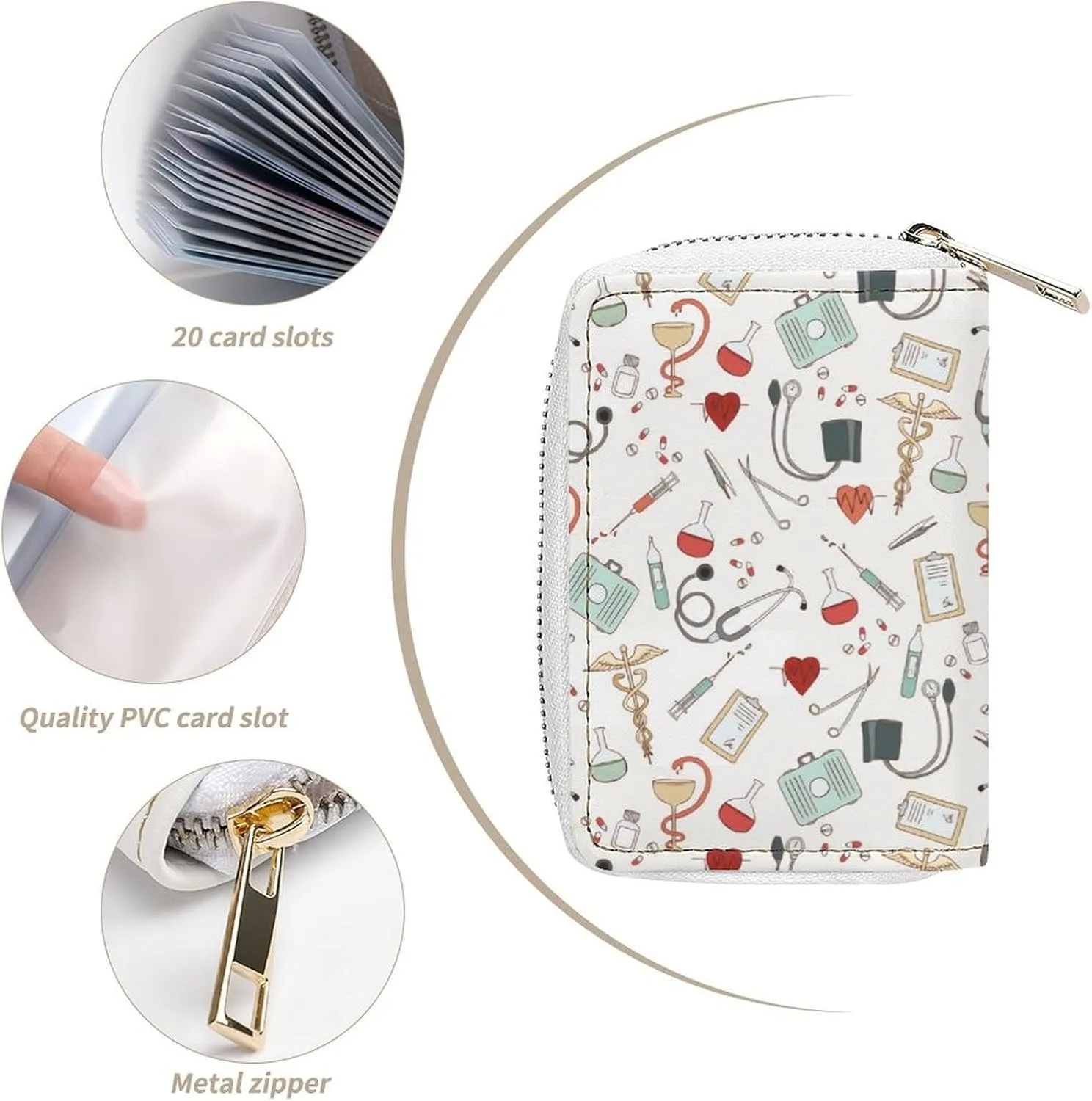 Doctor Nurse Portable And Compact Leather Card Bag