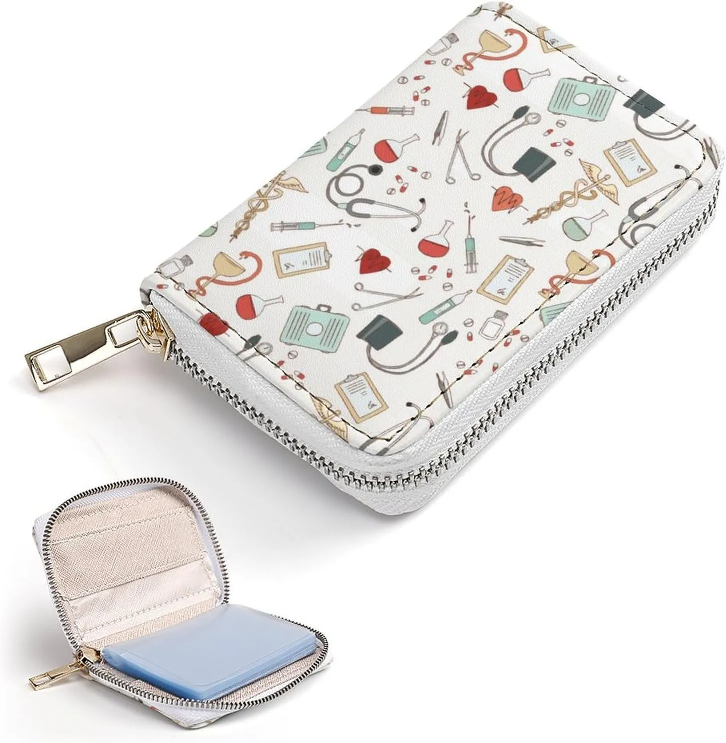 Doctor Nurse Portable And Compact Leather Card Bag
