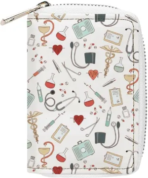 Doctor Nurse Portable And Compact Leather Card Bag