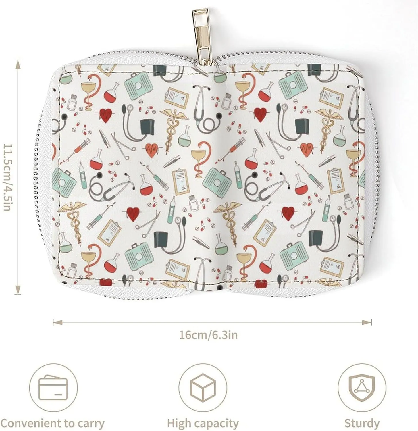 Doctor Nurse Portable And Compact Leather Card Bag