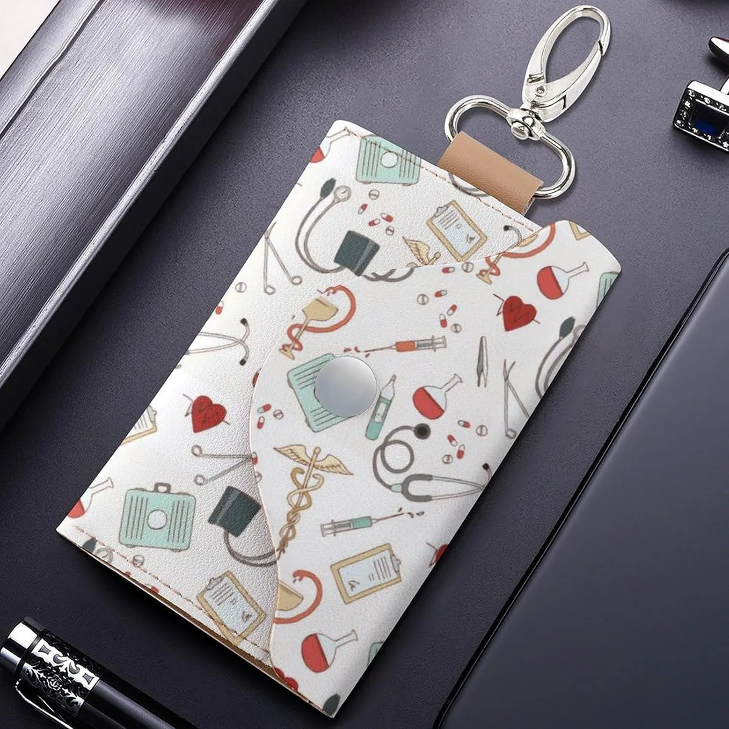 Doctor Nurse Portable And Compact Leather Keybag