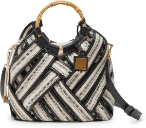 Dolce Vita Elsie Woven Satchel Bamboo Handle, Multi