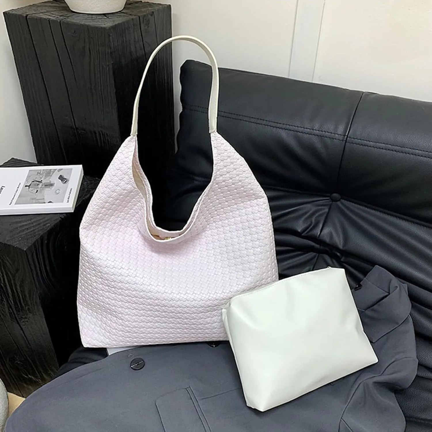 Durable Hobo Bag for Women Spacious Vegan Leather Shoulder Handbag Slouchy Crossbody Underarm Tote Trendy Mothers Day Gift