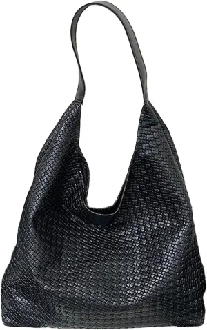 Durable Hobo Bag for Women Spacious Vegan Leather Shoulder Handbag Slouchy Crossbody Underarm Tote Trendy Mothers Day Gift