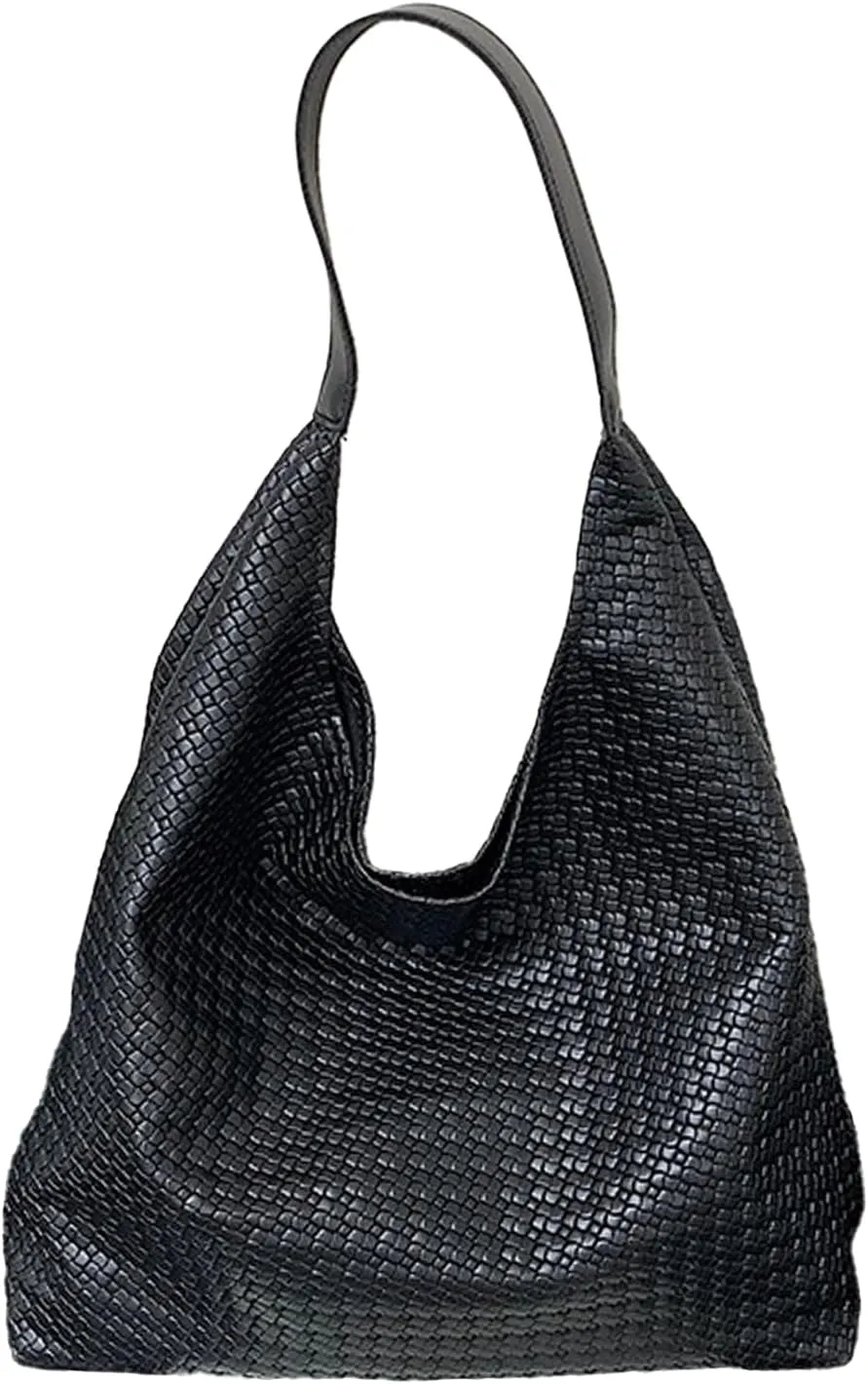 Durable Hobo Bag for Women Spacious Vegan Leather Shoulder Handbag Slouchy Crossbody Underarm Tote Trendy Mothers Day Gift