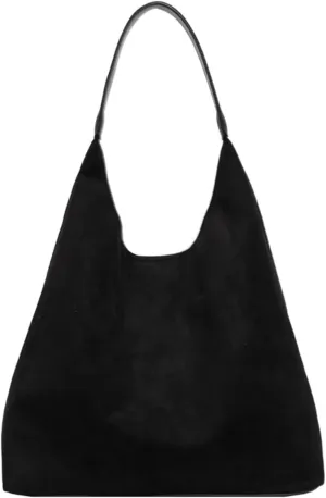 Durable Suede Hobo Bag for Women Vegan Leather Shoulder Handbag Spacious Slouchy Crossbody Tote Office Purse Mothers Day Gift