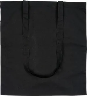 eBuyGB Shoulder Bag Natural Tote Ideal for Printing, Cotton, Black, Pack of 10