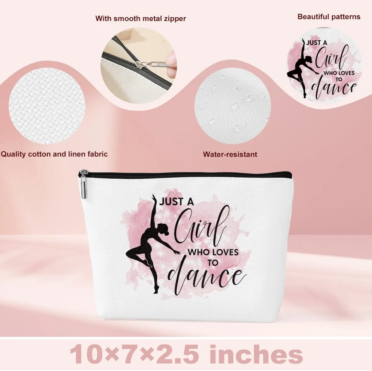 ENGVZ Dancing Makeup Bag for Performers Dancers Girls | Dance Gifts for Dancers - Portable & Compact for Concerts, Parties and Nightclubs (Dancer's Beauty Essentials)