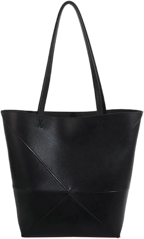 Epsion 2025 Vegan Leather Tote Bags for Women Soft Shoulder Bags Shopping Slouchy Work Purses Handbag
