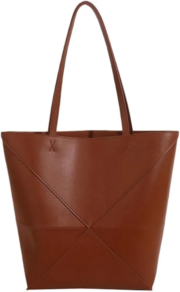 Epsion 2025 Vegan Leather Tote Bags for Women Soft Shoulder Bags Shopping Slouchy Work Purses Handbag