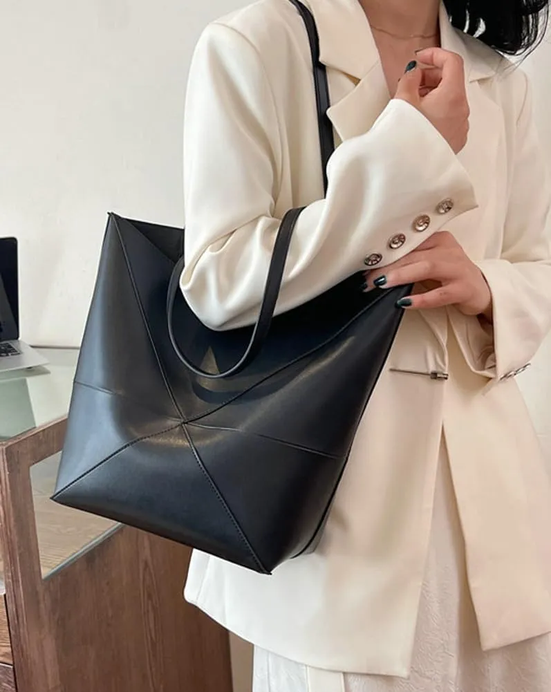 Epsion 2025 Vegan Leather Tote Bags for Women Soft Shoulder Bags Shopping Slouchy Work Purses Handbag