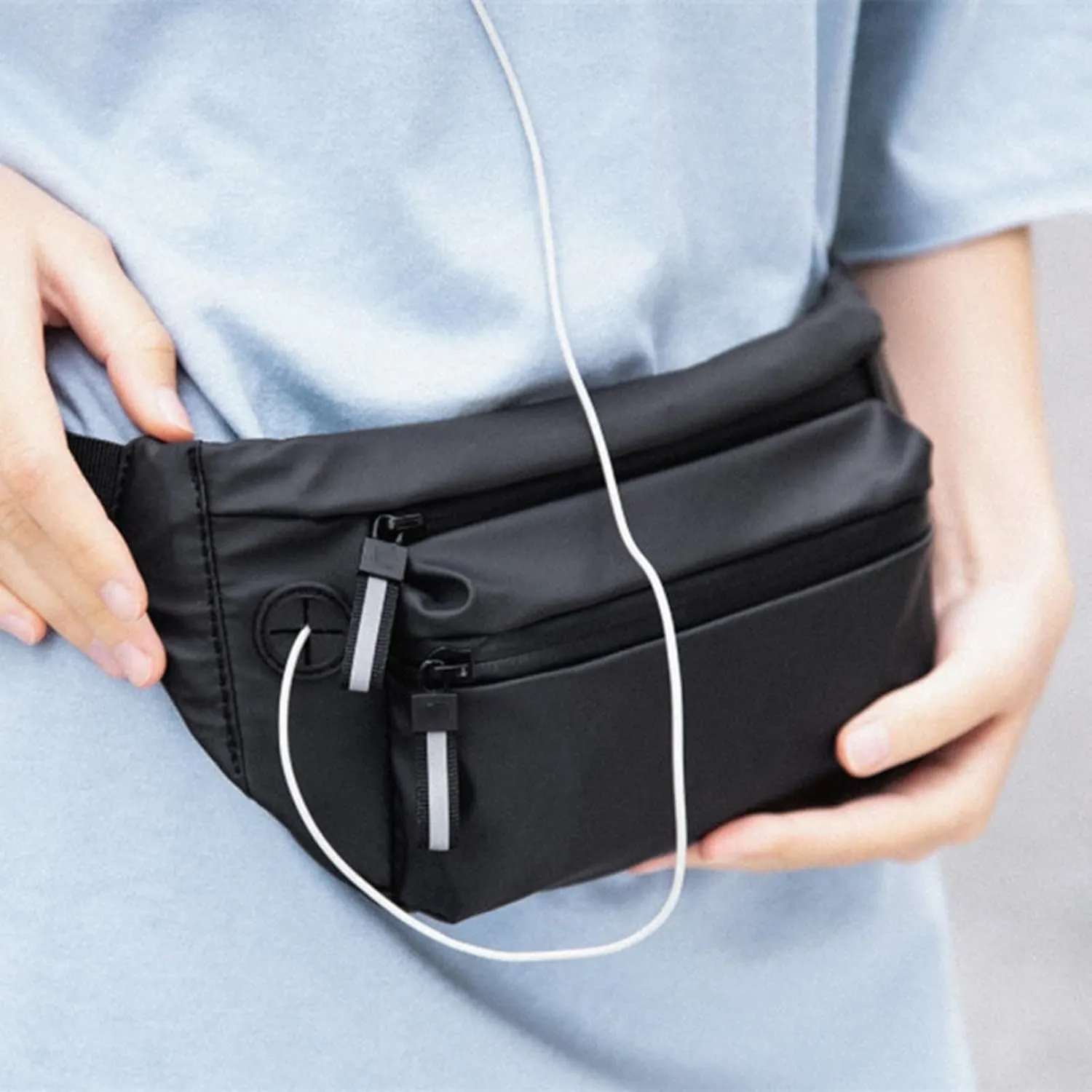 Fanny Pack Waterproof Waist Bag Fashion Chest Bag Outdoor Sports Messenger Bags Leisure Travel Men's Waist Bags (D)