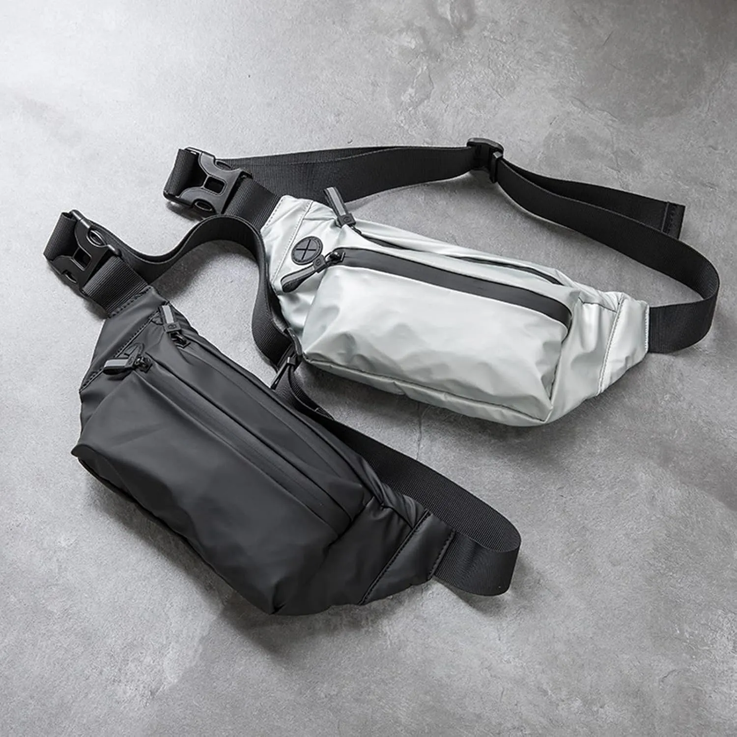Fanny Pack Waterproof Waist Bag Fashion Chest Bag Outdoor Sports Messenger Bags Leisure Travel Men's Waist Bags (D)