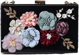 Flower Clutch Bags Women Purse Wedding Party Chain Shoulder Evening Bags Clutch
